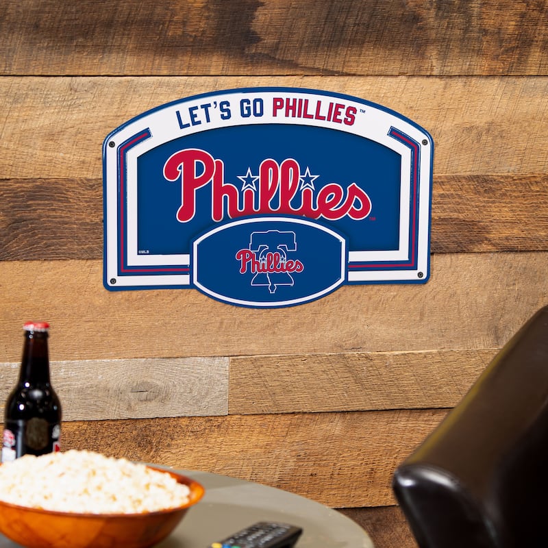 Philadelphia Phillies Embossed Steel Wall Sign, 11" x 17"