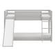 preview thumbnail 7 of 16, Grey Twin Over Twin Bunk Bed with Slide, Stairs, and Safety Guardrails