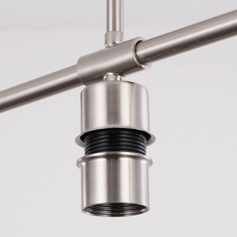 Modern Linear Ceiling Hanging Light 3-Lights Industrial Pendant Light with Adjustable Height for Living Room, Foyer - N/A