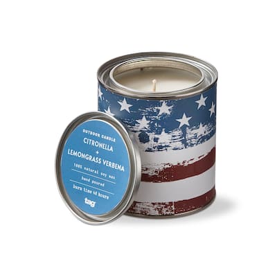 Citro Lemongrass Verbena Tin Candle 11oz 48hr Burn Time Multicolor Wax Summer Scented Candle for Home Decor