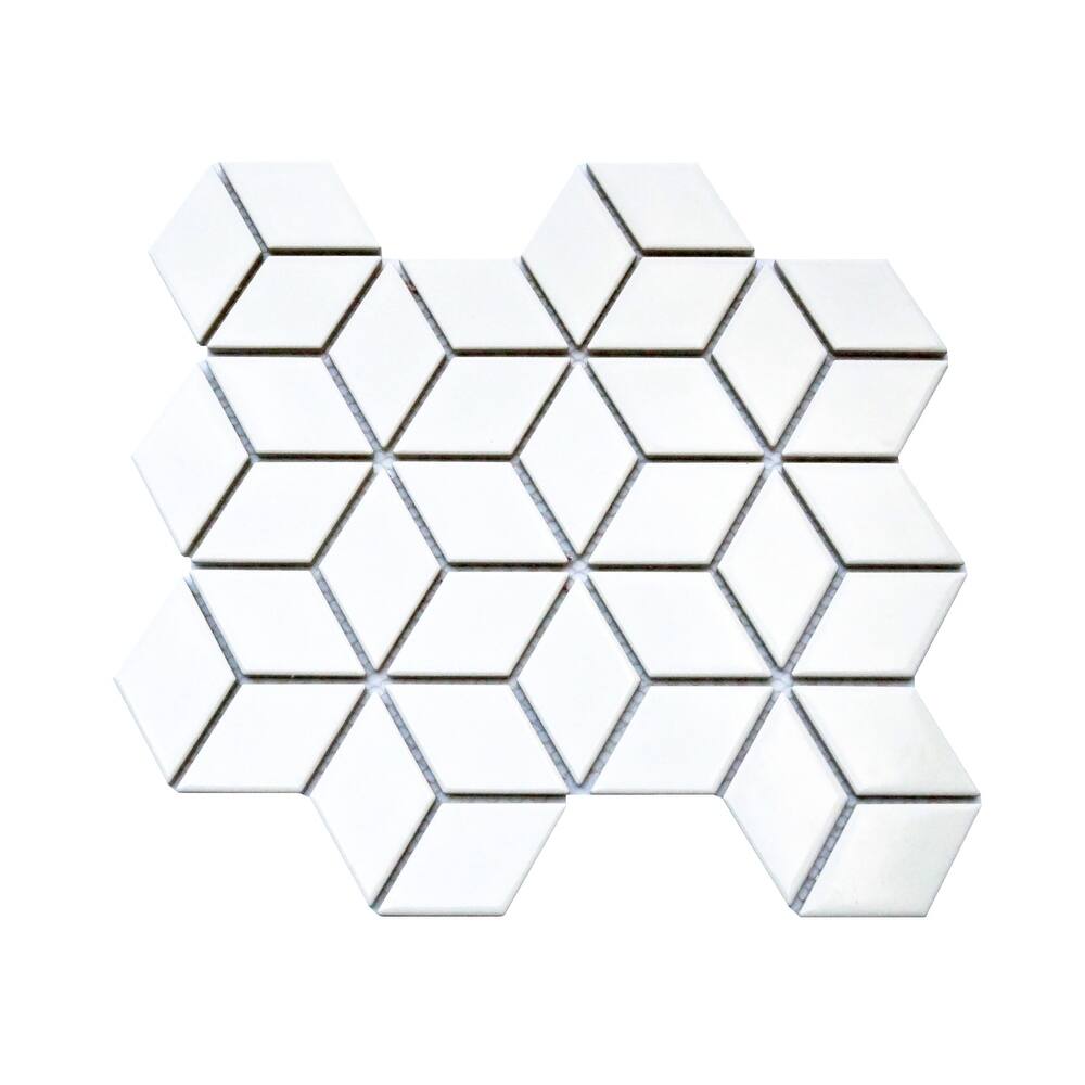 Emser Tile Influence - 10" x 12" Square Geometric Mosaic Wall Tile -