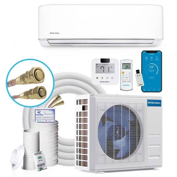 slide 3 of 3, DIY® 3rd Gen 18,000 BTU 20 SEER Energy Star Ductless Mini-Split AC and Heat Pump with 25ft Install Kit 230V White