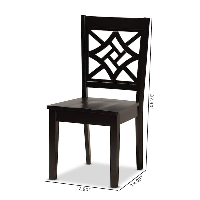 Nicolette Modern and Contemporary Transitional 2-PC Dining Chair Set