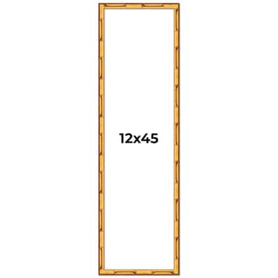 12x45 Frame Gold Bamboo Picture Frame Modern Photo Frame Includes UV Acrylic Shatter Guard Front Acid Free Foam Backing Board