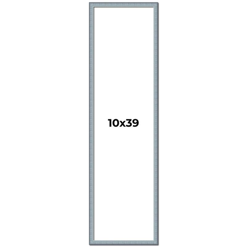 10x39 Frame Rustic Sky Blue Solid Wood Picture Frame | 0.75 Inch