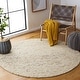 preview thumbnail 40 of 54, SAFAVIEH Handmade Vermont Radovinka Wool Rug 6' Round - Ivory/Silver - Round