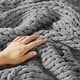 preview thumbnail 71 of 93, Madison Park Hand Made Chunky Double Knit Throw Blanket