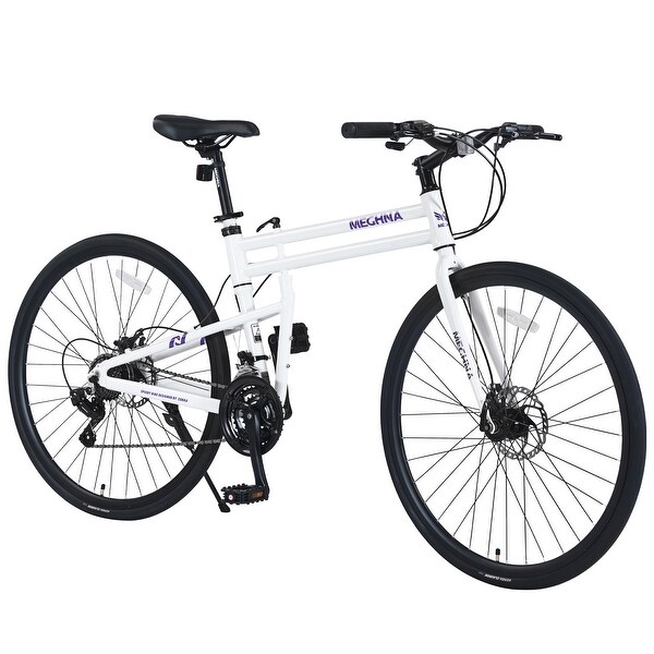 21 Speed Hybrid Road Bike, 700C Tires, Double Disc Brakes