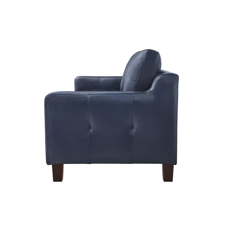 3-Seater Genuine Leather Tufted Sofa for Living Room