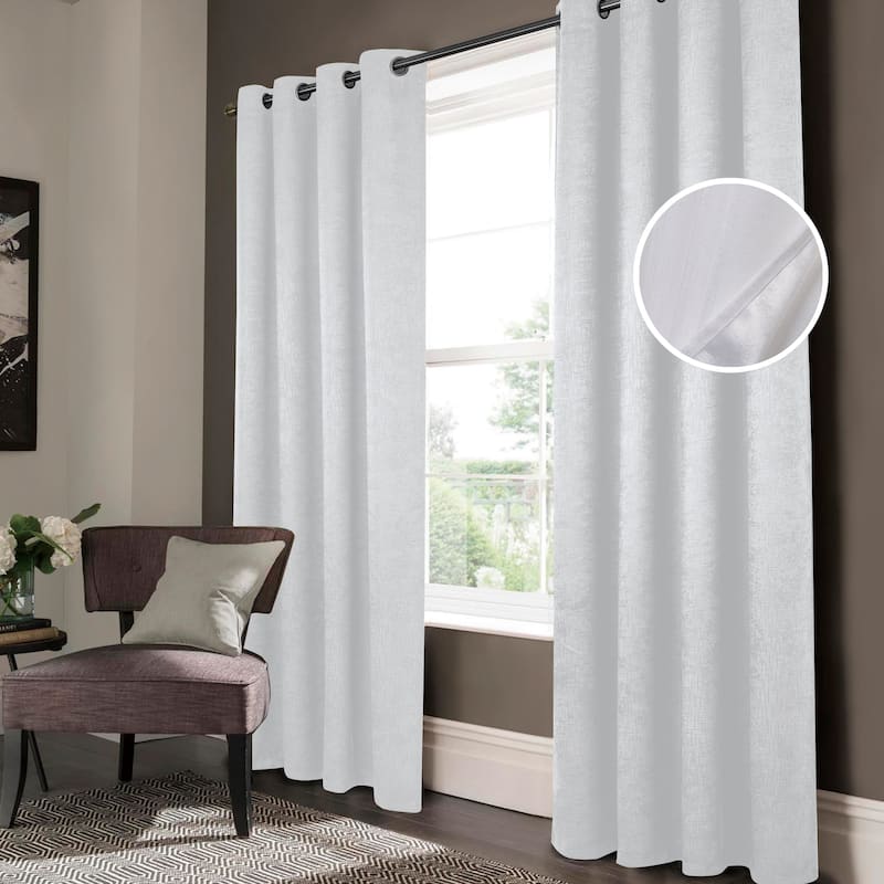 Lynx Matte Embossed Room Darkening Grommet Panel 95" inch - (1x) 52 x 95 in.