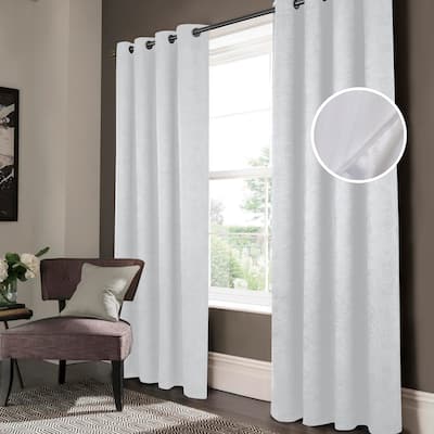Lynx Matte Embossed Room Darkening Grommet Panel 95" inch - (1x) 52 x 95 in.