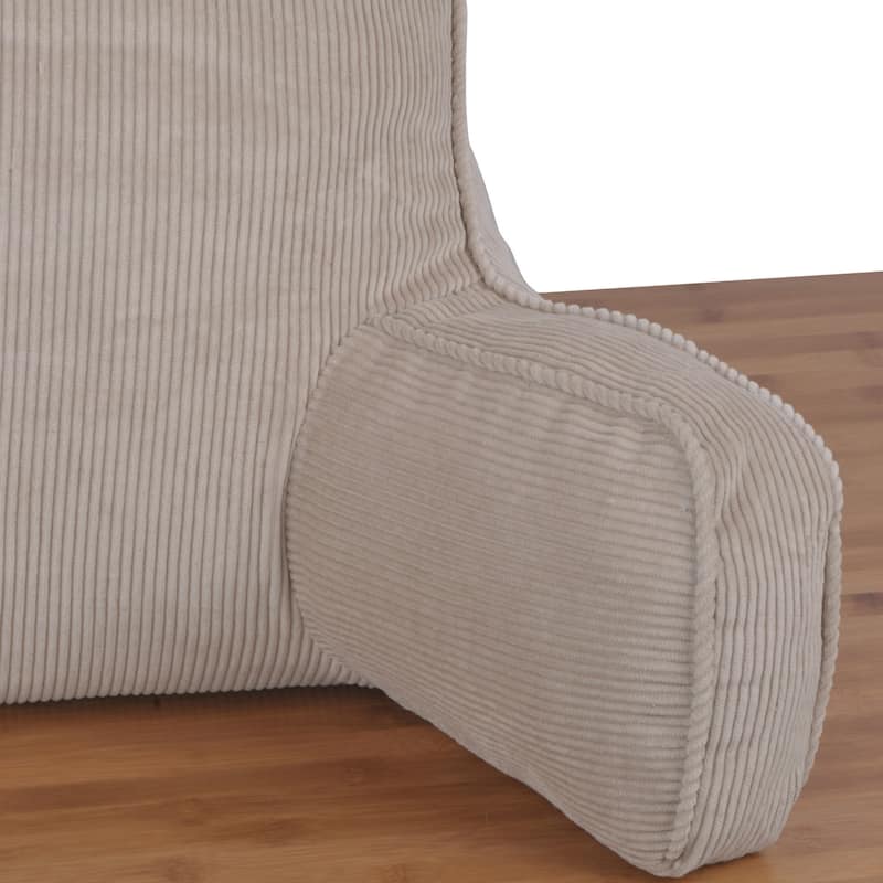 Cotton Corduroy Lounger Bed Rest Pillow Adjustable DIY Filling