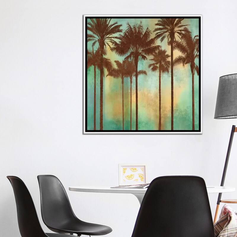 iCanvas "Aqua Palms II" by John Seba Framed Canvas Print