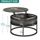 preview thumbnail 7 of 17, Moasis Round Lift Top Coffee Table with Hidden Storage