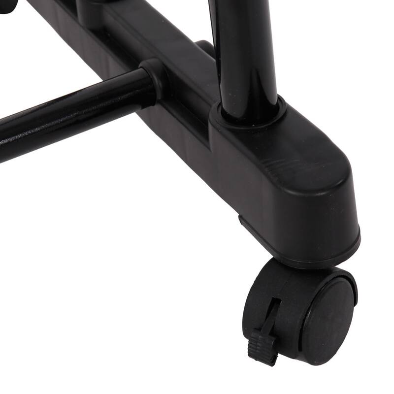 Single/Double-bar Vertical & Horizontal Stretching Stand Clothes Rack with Shoe Shelf Black & Silver