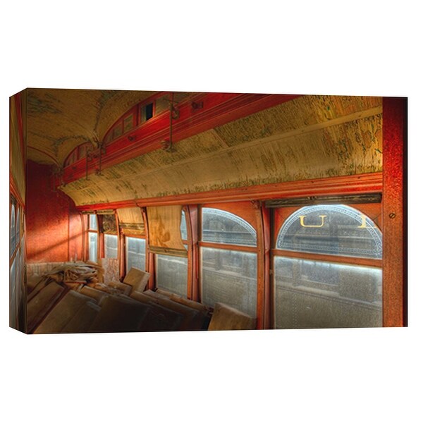 PTM Images 9-101986 PTM Canvas Collection 8" x 10" - "Interior 1, Trolley 1911" Giclee Transportation Art Print on Canvas