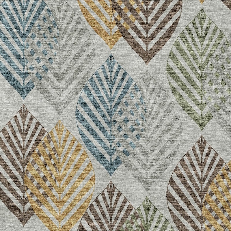 HomeRoots Floral Transitional Rectangle Outdoor Rug