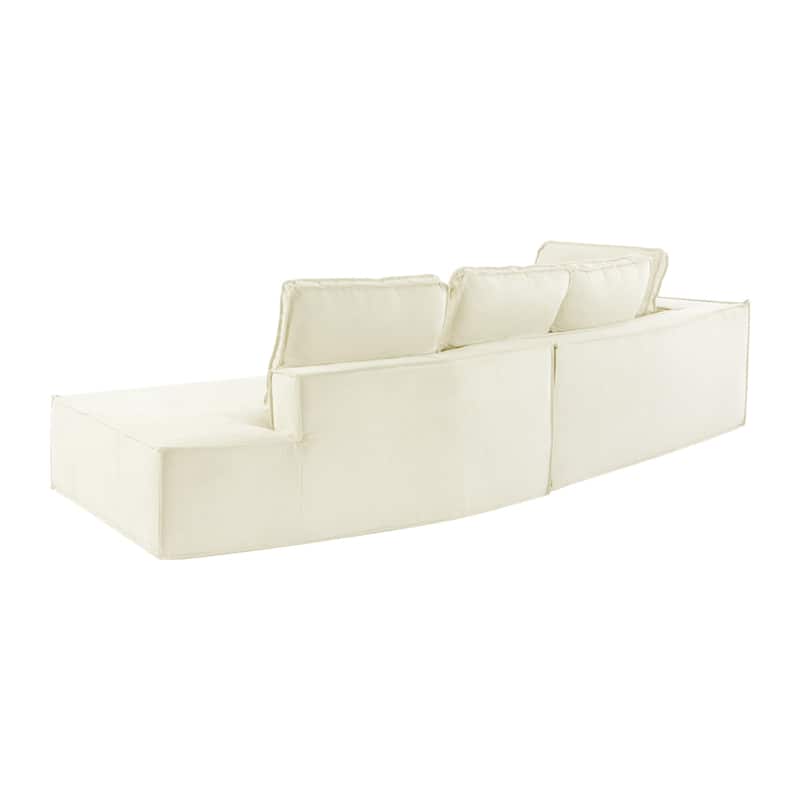 125" Stylish 4-Seater Chaise Lounge Sofa, Modern Indoor Sleeper for Cozy Living Room Relaxation