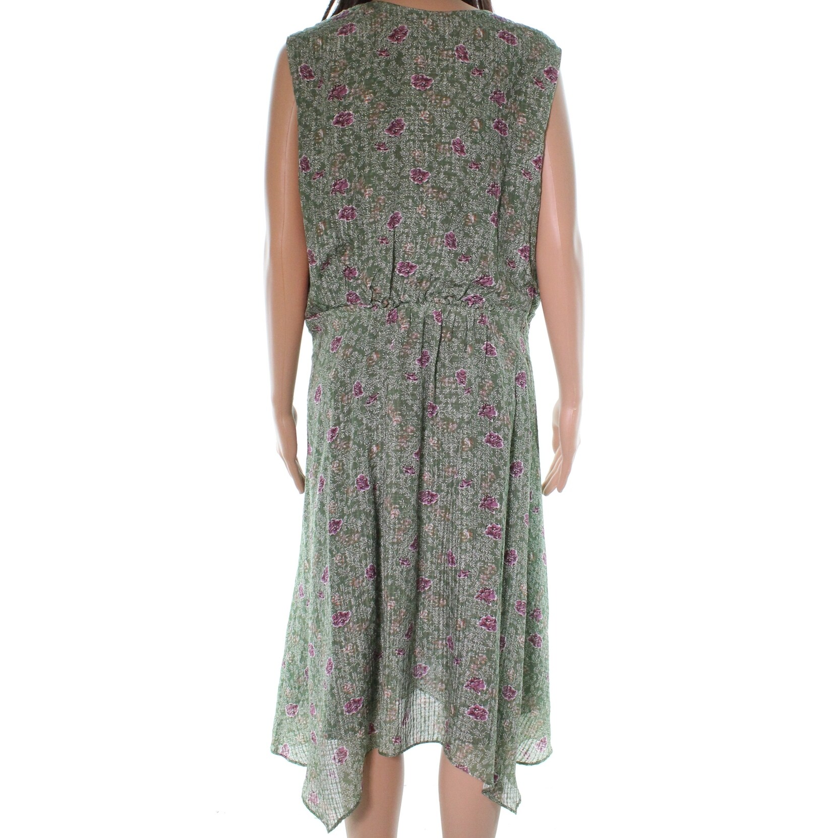 nordstrom green floral dress