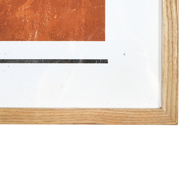 Wood Framed Abstract Wall Art, Set of 2