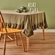 preview thumbnail 1 of 3, Elegance Ruffled Edge Tablecloth Khaki
