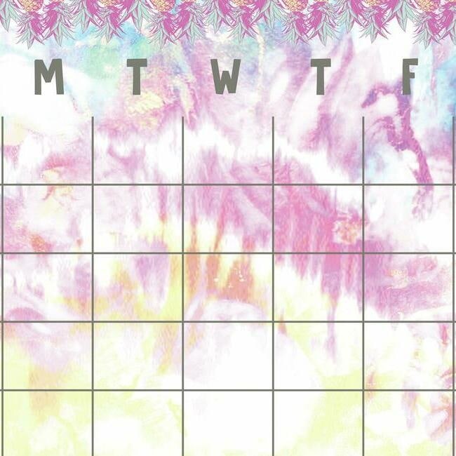 Tie Dye Dry Erase Calendar Peel And Stick Giant Wall Decal - Roommates :  Target