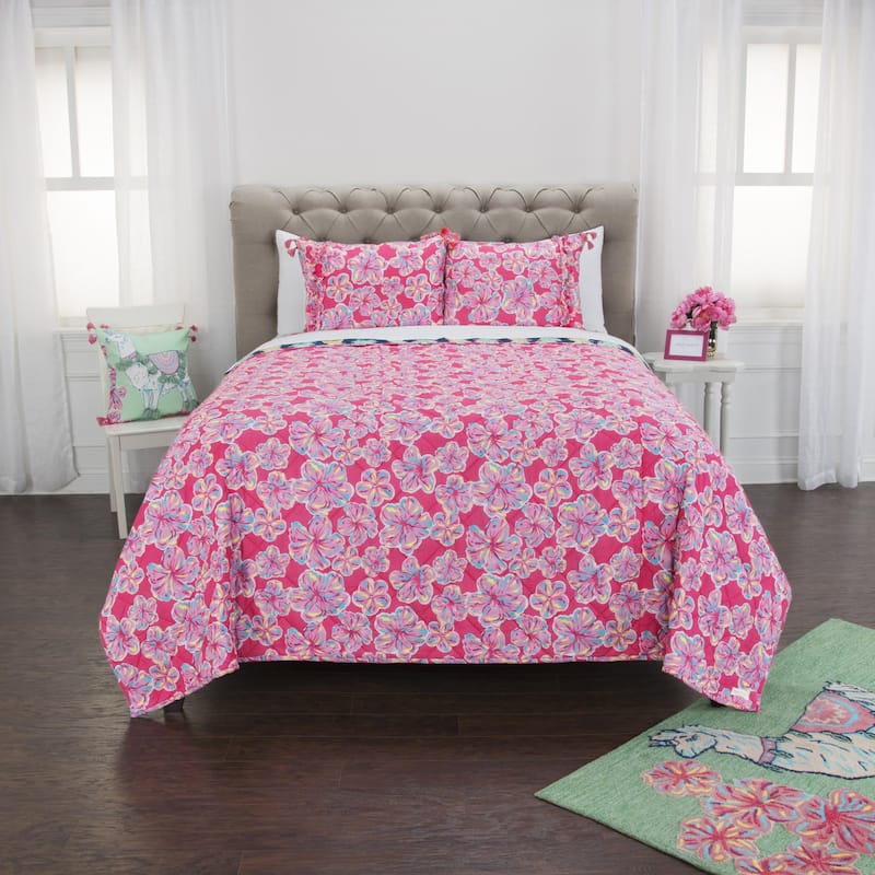Simply Southern Printed 100% Cotton Reversible Quilt Set