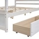 preview thumbnail 9 of 9, Full Size Canopy Bed Wooden Four Poster Bed with 4 Drawers