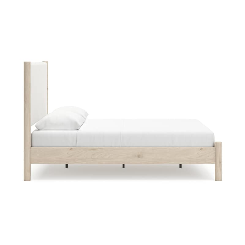 Signature Design by Ashley Cadmori Upholstered Panel Platform Bed