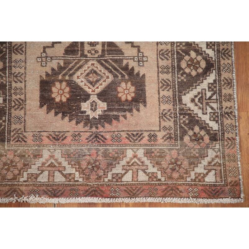 Hand Knotted Oriental 100% Wool Carpet Traditional Tribal Brown Balouch Area Rug - 5' 11'' X 3' 5''