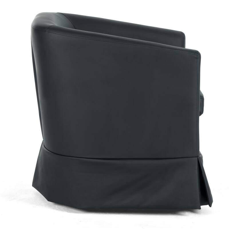 PU 360° Swivel Accent Chairs with Ergonomic Back and 220lb Weight Capacity