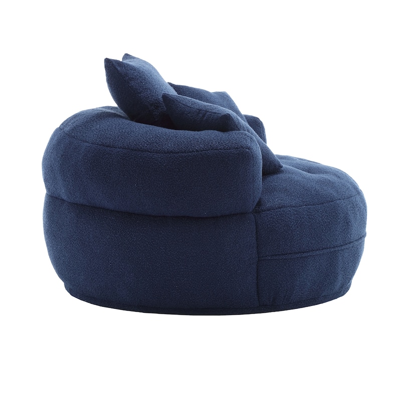 Chenille Sponge single sofa,No Assembly Required,Fluffy Modern Sleeper Chair for Living room, Bedroom