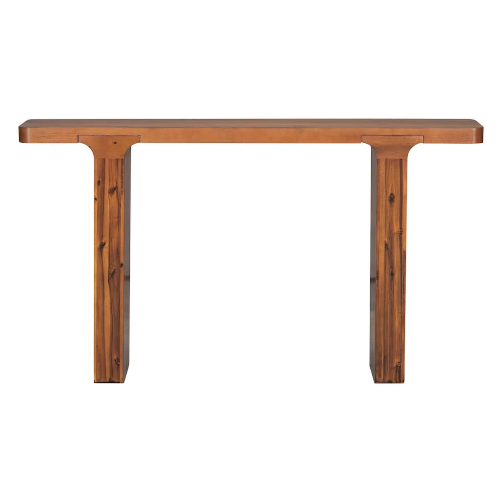 Solid Acacia Wood Entryway Table, 60" Extra Long Console Table for Entryway, Hallway, Living Room, Foyer or Corridor
