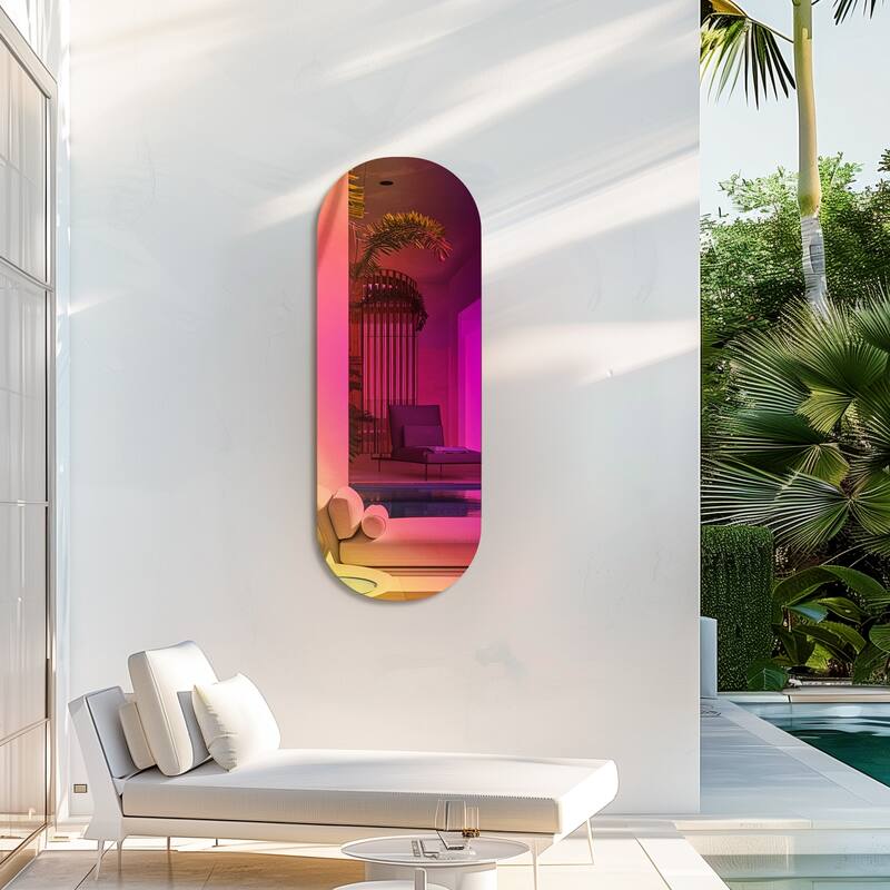 Aesthetic Thicken Rainbow Wall Mirror w/Iridescent Effect for Home Decor