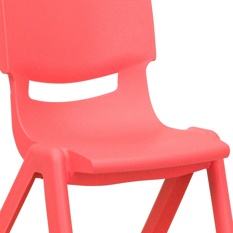 4 Pack Plastic Stackable K-2 School Chair with 13.25"H Seat