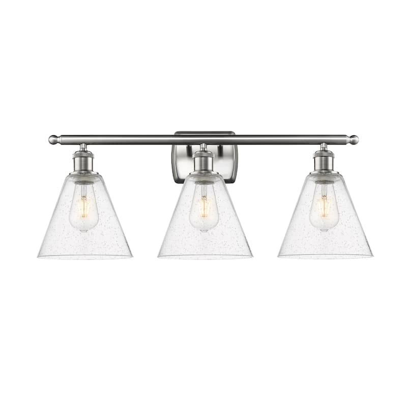 Innovations Lighting 516-3W-11-28 Berkshire Vanity Berkshire 3 Light - Brushed Satin Nickel / Seedy
