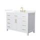 Option White / White Quartz Top / Brushed Gold Hardware