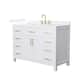 Option White / White Quartz Top / Brushed Gold Hardware