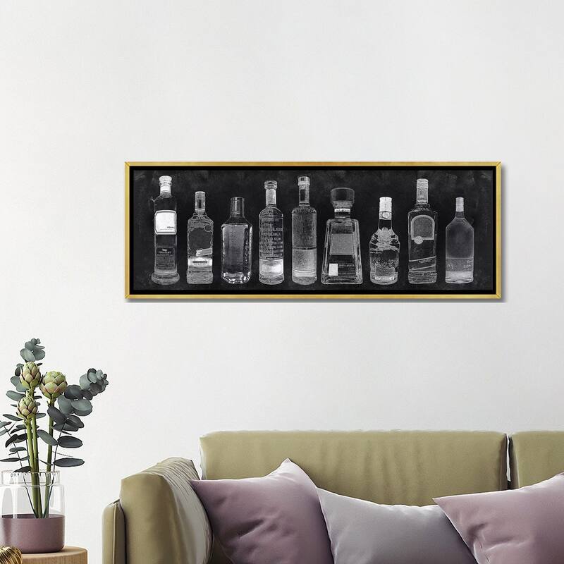 iCanvas "Bar Cart" by Natalie Carpentieri Framed Canvas Print