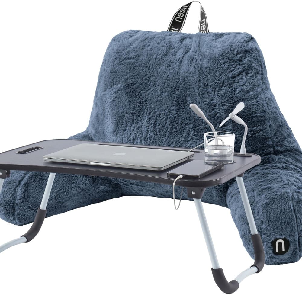 Empyrean Fur Reading Pillow with Laptop Lap Desk