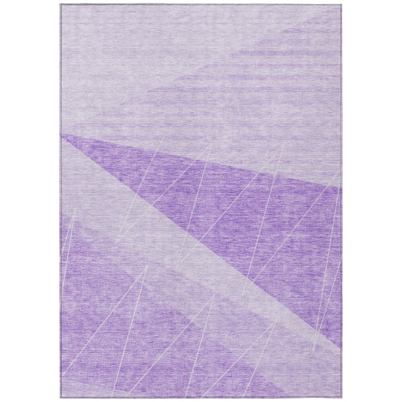Machine Washable Indoor/ Outdoor Chantille Modern Prism Rug