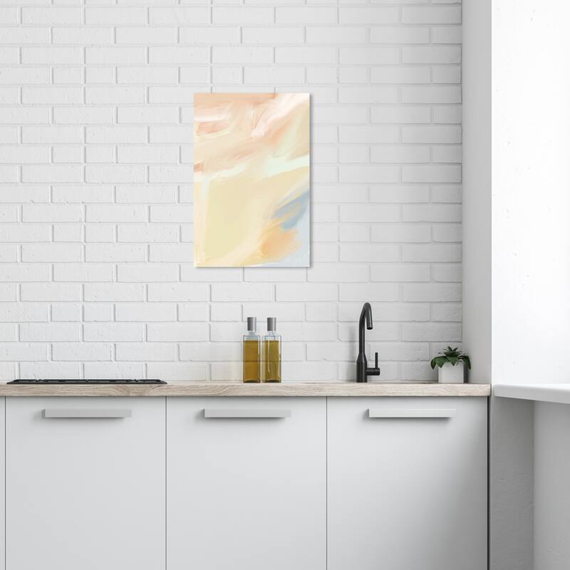 Wynwood Studio Canvas Abstract Soft Cloudscape Abstract White and Cream White Modern & Contemporary Wall Art Canvas Print - 24 x 16