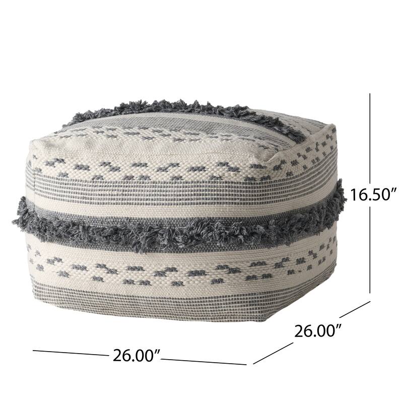Kipling Boho Cube Yarn Pouf by Christopher Knight Home