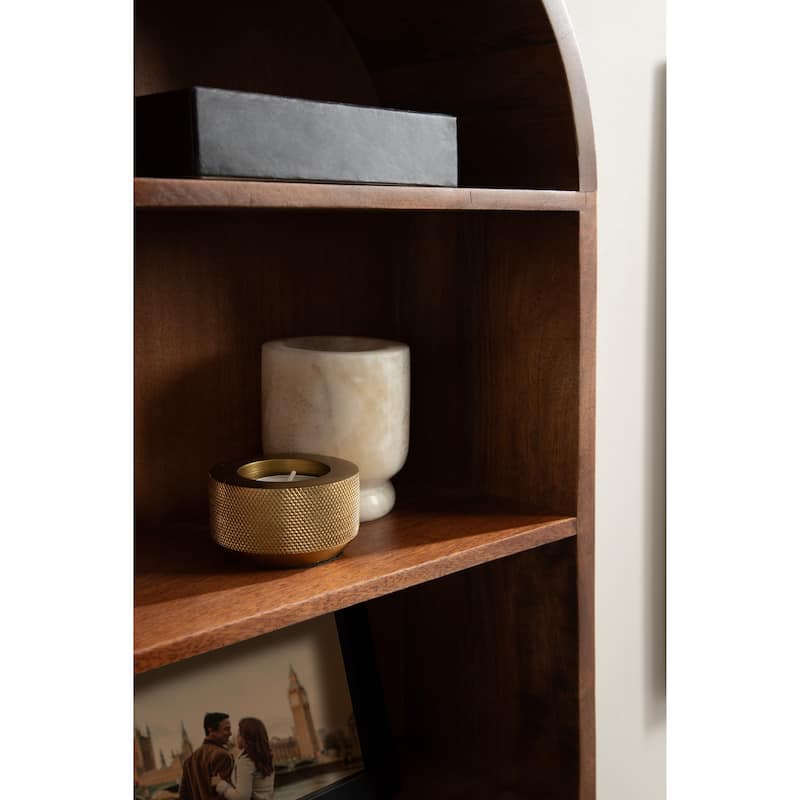 Kate and Laurel Hutton Wood Capsule Wall Shelf