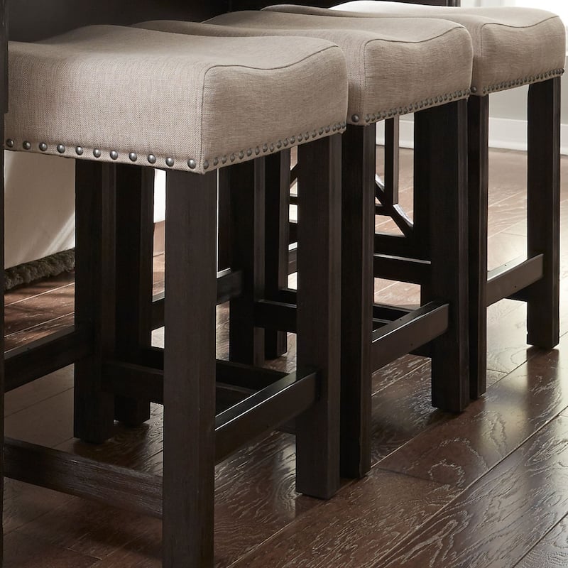 Heatherbrook Charcoal and Ash 4 Piece Console Set (1-Console 3-Stools)