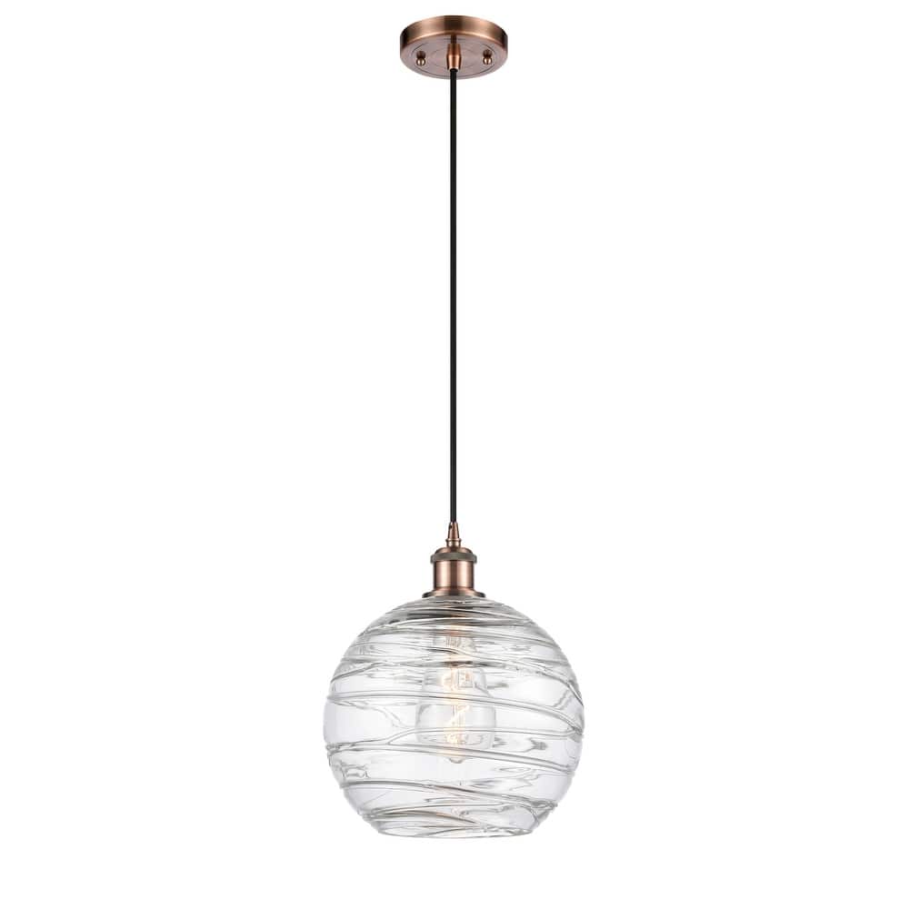 Innovations Lighting Ballston Athens Deco Swirl - 1 Light 10" Cord Hung Mini Pendant