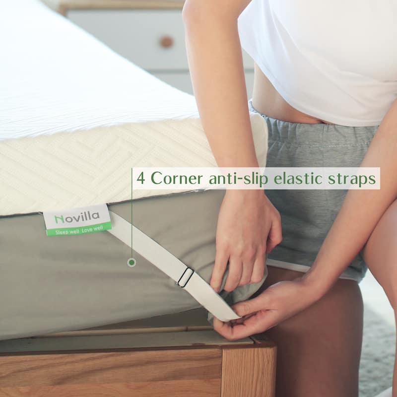 Novilla 4inch Cool Gel Memory Foam Mattress Topper Pad On Sale Bed