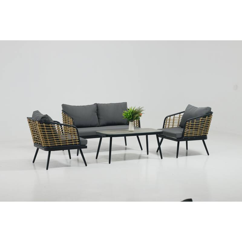 4 Pieces Outdoor Sofa Set