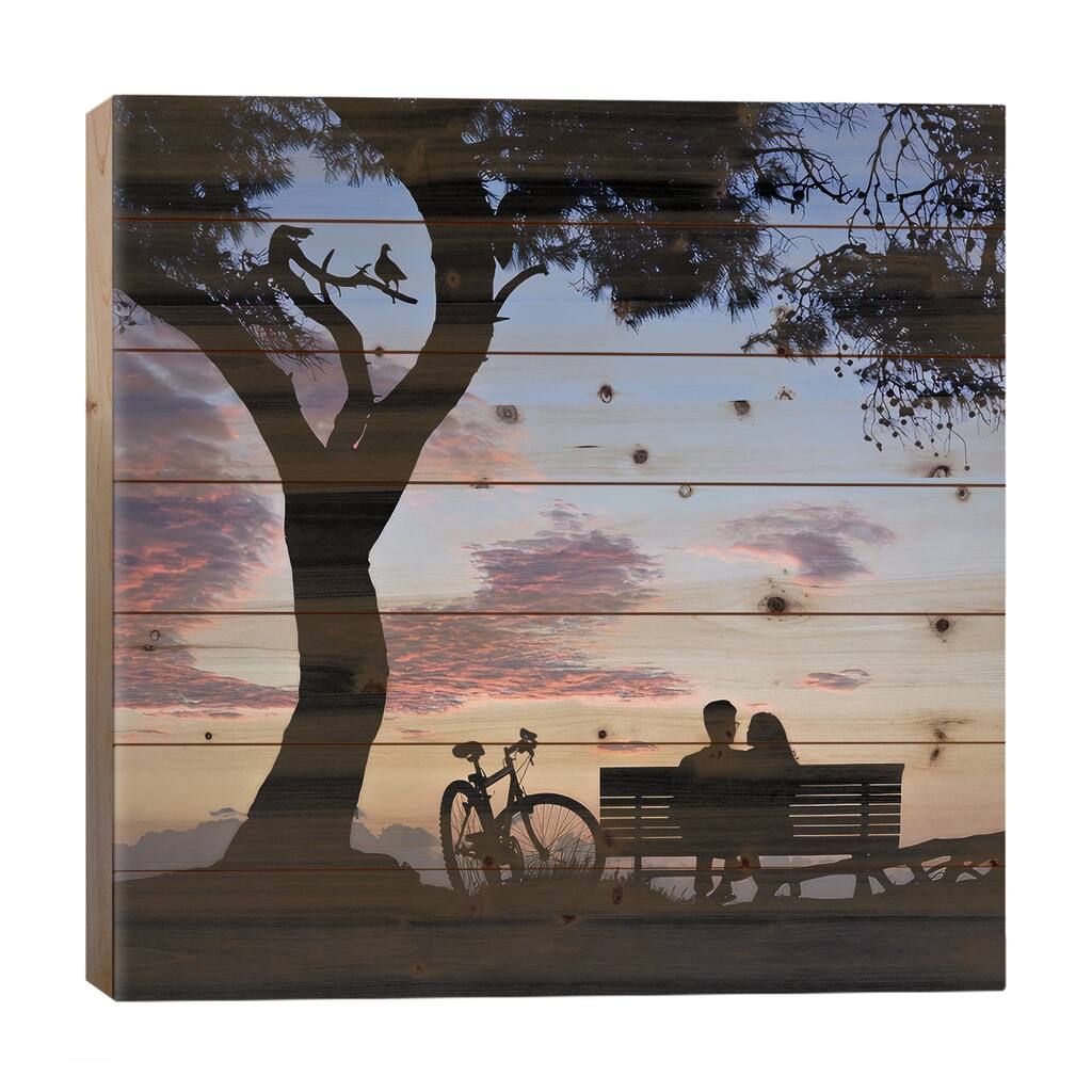 Happ Time Print On Wood by Abdullah Evindar - Multi-Color