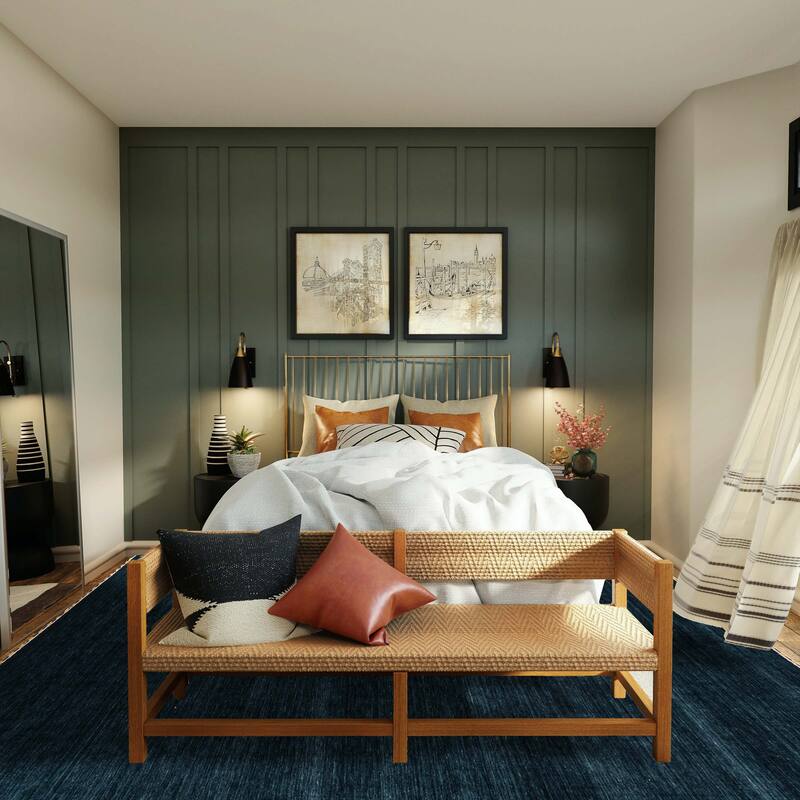 ECARPETGALLERY Hand Loomed Indo Gabbeh Dark Teal Wool Rug - 8'2 x 9'10